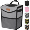 Picture of Pritent Car Trash Can with Lid, Cute Leakproof Car Trash Garbage Bag Hanging Vehicle Trash Bin Small Portable Automotive Garbage Cans Organizer for Back/Front Seat/Console(2.8 Gallons,Grey)