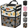 Picture of Pritent Car Trash Can with Lid, Cute Leakproof Car Trash Garbage Bag Hanging Vehicle Trash Bin Small Portable Automotive Garbage Cans Organizer for Back/Front Seat(Trapezoid,Pineapple Print