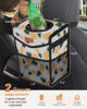 Picture of Pritent Car Trash Can with Lid, Cute Leakproof Car Trash Garbage Bag Hanging Vehicle Trash Bin Small Portable Automotive Garbage Cans Organizer for Back/Front Seat(Trapezoid,Pineapple Print