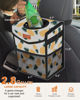 Picture of Pritent Car Trash Can with Lid, Cute Leakproof Car Trash Garbage Bag Hanging Vehicle Trash Bin Small Portable Automotive Garbage Cans Organizer for Back/Front Seat/Console(2.8 gal,Pineapple Print