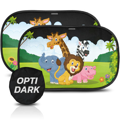 Picture of CARAMAZ Car Window Shade for Baby with Certified UV-Protection 2 Pack - 20"x12" OPTIDARK