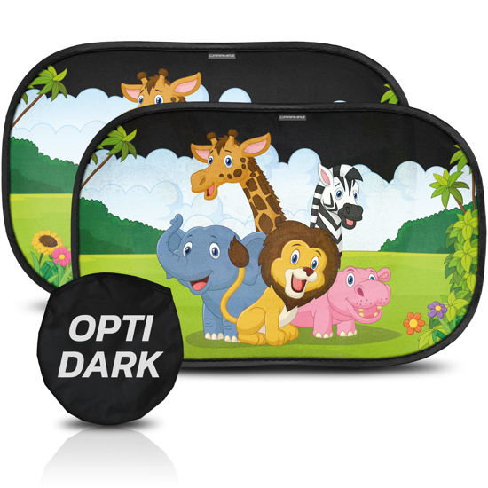 Picture of CARAMAZ Car Window Shade for Baby with Certified UV-Protection 2 Pack - 20"x12" OPTIDARK
