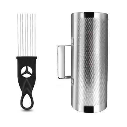 Picture of Soulmate Guiro Instrument 12"x5" Stainless Steel Guiro Latin Percussion Instrument with Scraper Professional Band Accompaniment Guiro Shaker Instrument