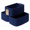 Picture of MiniArk Shelf Storage Baskets for Organizing | Closet Organizer Bins | Small Baskets | Toy Basket | Cute Decorative Basket | Cube Storage Bin | Woven Rope Basket | 13×8.5×5.1” | 3 Packs Navy Blue