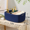 Picture of MiniArk Shelf Storage Baskets for Organizing | Closet Organizer Bins | Small Baskets | Toy Basket | Cute Decorative Basket | Cube Storage Bin | Woven Rope Basket | 13×8.5×5.1” | 3 Packs Navy Blue