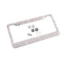 Picture of Bling Car License Plate Frame, Sparkly Rhinestone Stainless Steel License Plate Cover/Holder, Universal for Most Cars, SUVs, Vehicles with Screw Set, Auto Accessories for Women (AB Color)