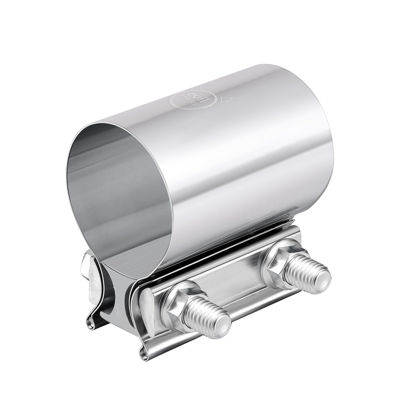 Picture of EVIL ENERGY 1.75 Inch Exhaust Clamp,1 3/4" Butt Joint Band Clamp Sleeve Coupler Stainless Steel for Pipes,Mufflers,Catalytic Converters