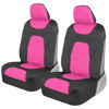 Picture of Motor Trend AquaShield Car Seat Covers for Front Seats, Pink - Two-Tone Waterproof Seat Covers for Cars, Neoprene Front Seat Cover Set, Interior Covers for Auto Truck Van SUV