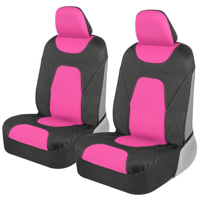 Picture of Motor Trend AquaShield Car Seat Covers for Front Seats, Pink - Two-Tone Waterproof Seat Covers for Cars, Neoprene Front Seat Cover Set, Interior Covers for Auto Truck Van SUV