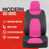 Picture of Motor Trend AquaShield Car Seat Covers for Front Seats, Pink - Two-Tone Waterproof Seat Covers for Cars, Neoprene Front Seat Cover Set, Interior Covers for Auto Truck Van SUV