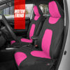 Picture of Motor Trend AquaShield Car Seat Covers for Front Seats, Pink - Two-Tone Waterproof Seat Covers for Cars, Neoprene Front Seat Cover Set, Interior Covers for Auto Truck Van SUV