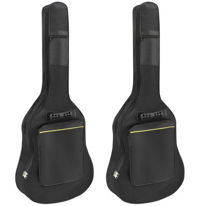 Picture of Mdvora Guitar Bags, 2 Pack Guitar Gig Bag, 38 40 41 inch Electric Guitar Case, Waterproof Oxford Electric Guitar Gig Bag, Two Pockets, for Acoustic Classical Guitar, Ukulele, Bass Guitar(2 Pack)