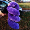 Picture of Genuine Fuzzy Wool Sheepskin Fur car Steering Wheel Cover for Adults Girls Women Men,Protector for Universal Steering Wheel 35CM-41CM, Anti-Slip,Comfort Luxurious, Gift for Women (Light Purple)