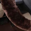 Picture of Fluffy Fur Wool Sheepskin car Steering Wheel Cover, Fuzzy Protector for Universal Steering Wheel 15inch, Anti-Slip,Comforting and Luxurious, Soft Texture (Mocha)