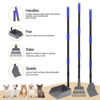Picture of Heeyoo Dog Pooper Scooper, Dog Poop Tray and Rake Set, Pet Waste Removal Scoop with Long Adjustable Sectional Stainless Handles