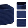 Picture of MiniArk Shelf Storage Baskets for Organizing | Closet Organizer Bins | Small Baskets | Toy Basket | Cute Decorative Basket | Cube Storage Bin | Woven Rope Basket | 11.5×7.5×4.7” | 3 Packs Navy Blue