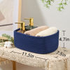 Picture of MiniArk Shelf Storage Baskets for Organizing | Closet Organizer Bins | Small Baskets | Toy Basket | Cute Decorative Basket | Cube Storage Bin | Woven Rope Basket | 11.5×7.5×4.7” | 3 Packs Navy Blue