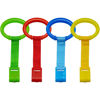 Picture of 4 PCS 4 Colors Plastic Baby Crib Pull Rings Kids Walking Exercises Assistant Stand Up Rings Baby Cot Hanging Rings for Infant Baby Toddler Practice Tool