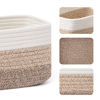 Picture of MiniArk Shelf Storage Baskets for Organizing | Closet Organizer Bins | Small Baskets | Toy Basket | Cute Decorative Basket | Cube Storage Bin | Woven Rope Basket | 13×8.5×5.1” | 3 Packs Gradient Brown