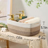 Picture of MiniArk Shelf Storage Baskets for Organizing | Closet Organizer Bins | Small Baskets | Toy Basket | Cute Decorative Basket | Cube Storage Bin | Woven Rope Basket | 13×8.5×5.1” | 3 Packs Gradient Brown
