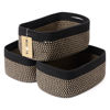 Picture of MiniArk Shelf Storage Baskets for Organizing | Closet Organizer Bins | Small Baskets | Toy Basket | Cute Decorative Basket | Cube Storage Bin | Woven Rope Basket | 13×8.5×5.1” | 3 Packs Black Brown