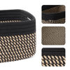 Picture of MiniArk Shelf Storage Baskets for Organizing | Closet Organizer Bins | Small Baskets | Toy Basket | Cute Decorative Basket | Cube Storage Bin | Woven Rope Basket | 13×8.5×5.1” | 3 Packs Black Brown