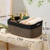 Picture of MiniArk Shelf Storage Baskets for Organizing | Closet Organizer Bins | Small Baskets | Toy Basket | Cute Decorative Basket | Cube Storage Bin | Woven Rope Basket | 13×8.5×5.1” | 3 Packs Black Brown