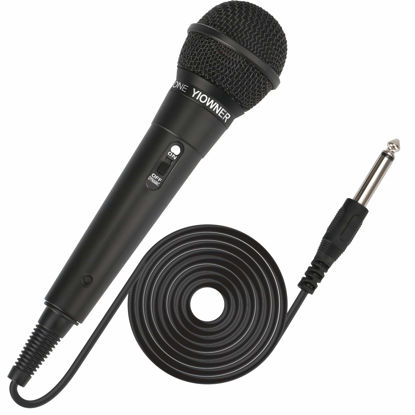 Picture of YIOWNER Wired Microphone, Karaoke Microphone, Handheld Microphone for Singing, Mic Karaoke with 2.5m Cable, Vocal Dynamic Mic for Speaker, AMP, Mixer, DVD