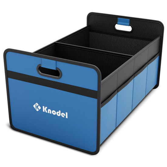 Picture of K KNODEL Car Trunk Organizer, Foldable Organizer for Car, Automotive Consoles & Organizers, Storage with Reinforced Handles (Medium, Blue)