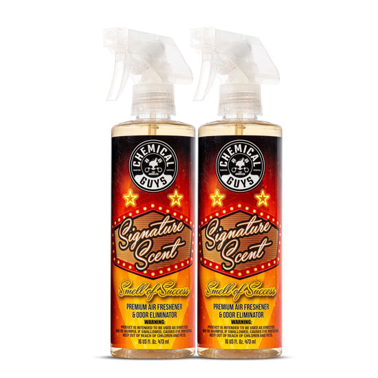 Picture of Chemical Guys AIR_069_1602 Signature Scent Premium Air Freshener and Odor Eliminator, Long-Lasting Scent, Great for Cars, Trucks, SUVs, RVs & More, 16 oz (2 Pack)