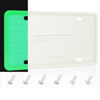 Picture of QiqaMole 1 Pack Silicone License Plate Frame, Front Back License Plate Cover, License Plate Bracket Holder Rust-Proof, Rattle-Proof, Weather-Proof for US and CA Standard Car (White/Glow)