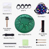 Picture of Steel Tongue Drum Kids Instrument: Musical Metal Tank Drums Set 6 Inch 8 Notes C-Key for Meditation Yoga Education Percussion with Bag, Music Book, Mallets, Finger Picks(Green)