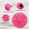 Picture of Steel Tongue Drum Kids Instrument: Musical Metal Tank Drums Set 6 Inch 8 Notes C-Key for Meditation Yoga Education Percussion with Bag, Music Book, Mallets, Finger Picks(Pink)