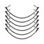 Picture of GOGHOST 12 Inch Guitar Patch Cables 6 Pack, 1/4" TS Right Angle Effect Pedal Flat Cables, Pedal Board Patch Cables, Black