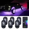 Picture of Honalia LED Rock Lights for Trucks, 6 pods Multicolor RGB Underglow Kit for Cars with Bluetooth APP Control for ATV Accessories Golf Cart Four Wheeler RZR UTV Truck Accessories.