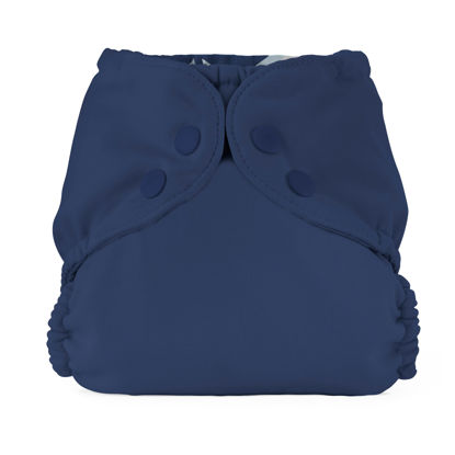 Picture of Esembly Cloth Diaper Outer, Swim Diaper, Waterproof Cloth Diaper Cover, Leak-Proof and Breathable Layer Over Prefolds, Flats or Fitteds, Reusable Diaper with Snap Closure - Size 1 (7-17lbs), Ink