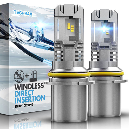 Picture of TECHMAX 9007 Bulbs, 9007/HB5 Fog Light 400% Brighter 6500K, Pack of 2