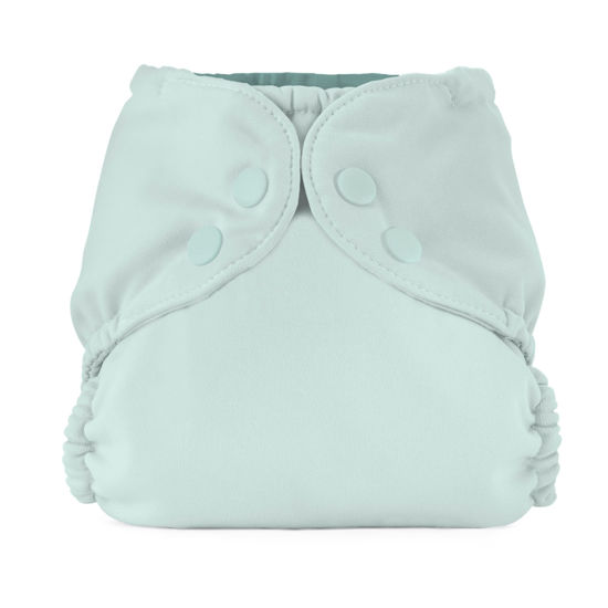Picture of Esembly Cloth Diaper Outer, Swim Diaper, Waterproof Cloth Diaper Cover, Leak-Proof and Breathable Layer Over Prefolds, Flats or Fitteds, Reusable Diaper with Snap Closure - Size 2 (18-35lbs), Mist