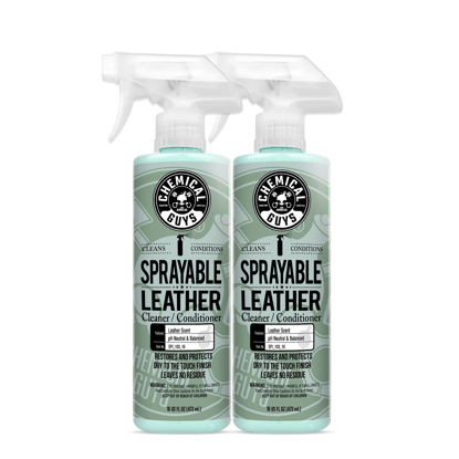 Picture of Chemical Guys SPI_103_1602 Sprayable Leather Cleaner and Conditioner in One for Car Interiors, Apparel, and More (Works on Natural, Synthetic, Pleather, and More) Leather Scent, (2 Pack) 16 fl oz