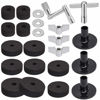 Picture of Facmogu 23PCS Cymbal Replacement Accessories, Cymbal Stand Felts, Drum Cymbal Felt Pads Include Wing Nuts, Washers, Cymbal Sleeves & Drum Key - Black