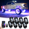 Picture of YiLaie Rock Lights for Trucks, 8 Pods RGB LED Rock Lights with APP/Remote Control & Music Mode, High Bright Multilcolor Waterproof IP68 Rock Neon Light Kits for Pickup Off Road RZR SUV ATV UTV Car