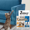 Picture of Panther Armor Anti Cat Scratch Furniture Protector, 2pk Roll, Double Sided Sticky Cat Tape, Scratch Guards from Claws, Cat Scratching Deterrent, 4in x 10ft