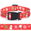 Picture of Christmas Dog Collar with Buckle Adjustable Safety Nylon Collars for Small Medium Large Dogs, Cute Stylish Girl Boy Christmas Dog Collar (Christmas Red,M)