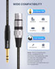 Picture of tisino Female XLR to 1/4'' TRS Microphone Cable, 6.35mm Stereo Jack to 3-pin XLR Female Balanced Interconnect Micphone Cable - 6.6FT