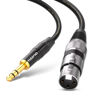 Picture of tisino Female XLR to 1/4'' TRS Microphone Cable, 6.35mm Stereo Jack to 3-pin XLR Female Balanced Interconnect Micphone Cable - 15FT