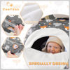 Picture of Yoofoss Baby Car Seat Cover Winter Carseat Canopies Cover to Protect Baby from Cold Wind, Super Warm Plush Fleece Baby Carrier Cover for Infant Boys Girls Fox
