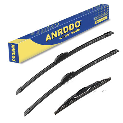 Picture of 3 wipers Replacement for GMC Acadia 2017 2018 2019 2020 2021 2022, Windshield Wiper Blades Original Equipment Replacement - 24"+20"+11" (Set of 3) U & J HOOK