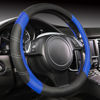 Picture of CAR PASS Line Rider Microfiber 14 Inch Leather Sporty Steering Wheel Cover Universal Fits for Truck,SUV,Cars, Anti-Slip Safety Comfortable Desgin (Black-Blue)