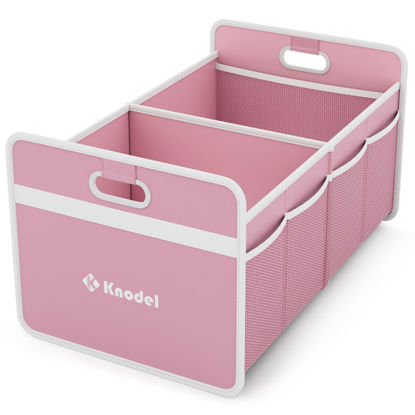 Picture of K KNODEL Car Trunk Organizer, Foldable Organizer for Car, Automotive Consoles & Organizers, Storage with Reinforced Handles (Medium, Pink)