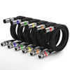 Picture of EBXYA XLR Microphone Cable - XLR Male to Female Cable 6ft 6-Pack with 3-Pin Balanced XLR Cables for Mic Mixer, Recording Studio, Speaker